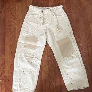 We The Free White Cargo Jeans